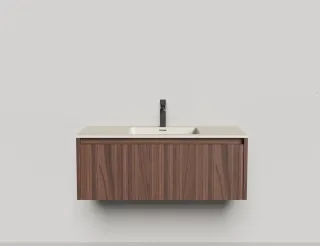 Подвесная тумба Salini Domino 27D210IN 100см шпон/гладкий фасад под встраиваемую раковину